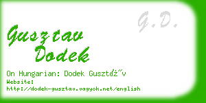 gusztav dodek business card